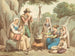 Ein Familie von Bauern, die über einem Lagerfeuer kochen - Bartolomeo Pinelli — Ansicht des Kunstwerks