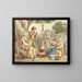 Ein Familie von Bauern, die über einem Lagerfeuer kochen - Bartolomeo Pinelli — gerahmtes Bild an der Wand