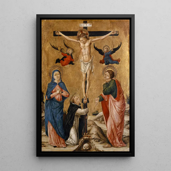 Die Kreuzigung Christi - Bartolomeo Vivarini — gerahmtes Bild an der Wand