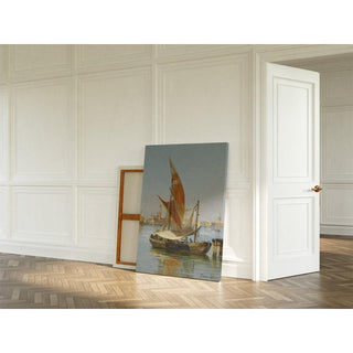 Bateaux de pêche dans la lagune, Venise - Antonietta Brandeis | Reproduction Tableau Décoration murale affiche copie