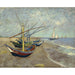 Reproduktion des Gemäldes Fischerboote am Strand der Saintes-Maries-de-la-Mer - Vincent van Gogh