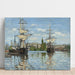 Reproduktion des Gemäldes Bateaux sur la Seine à Rouen - Claude Monet