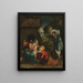 Sainte Famille avec un berger - Battista Dossi — gerahmtes Bild an der Wand