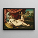 Mars und Venus mit Cupid - Battista dell'Angolo del Moro — gerahmtes Bild an der Wand