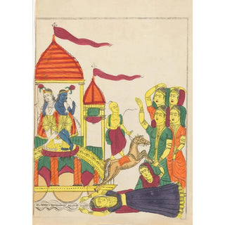 Becharam Das Dutta - Krishna and Balarama depart Vrindavan.webp
