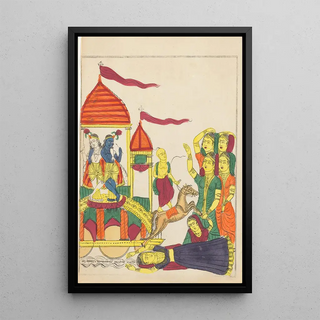 Becharam Das Dutta - Krishna and Balarama depart Vrindavan.webp