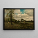 Prairie mit Vieh auf der Weide - Béla Spányi — gerahmtes Bild an der Wand