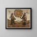 Anbetung des Namens Jesu zwischen Johannes dem Täufer und Paulus - Benedetto Carpaccio — gerahmtes Bild an der Wand