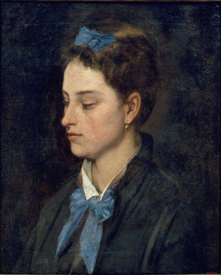 Benet Mercad - Portrait of Teresita Wearing Blue Bows.webp