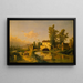 Italienische Landschaft - Beniamino De Francesco — gerahmtes Bild an der Wand