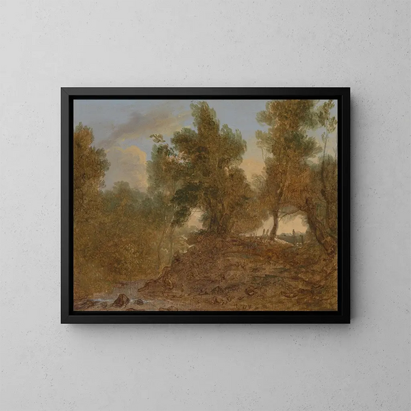 eines Landschaftsbildes in Wick, Gloucestershire, unter den Felsen - Benjamin Barker — gerahmtes Bild an der Wand