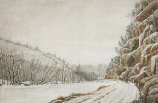 Benjamin Henry Latrobe - View on the New Turnpike Road on the Margin of the Juniata with a Distant View of the Warrior Mountain.webp