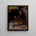 Ein Mann mit seinem Hund vor einem Kamin - Benjamin West Clinedinst — gerahmtes Bild an der Wand