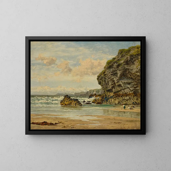 Felsen der Cornouailles in Newquay - Benjamin Williams Leader — gerahmtes Bild an der Wand