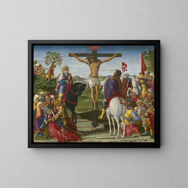 Die Kreuzigung - Benvenuto di Giovanni — gerahmtes Bild an der Wand