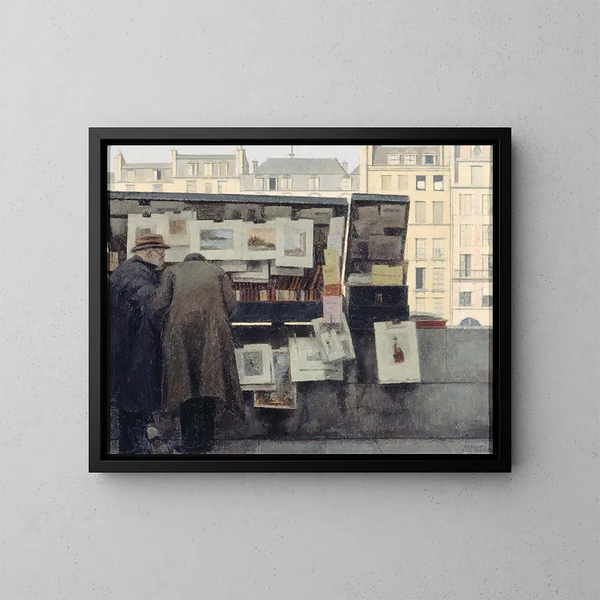 Bouquiniste auf dem Quai der Großen Augustins - Bernard Boutet de Monvel — gerahmtes Bild an der Wand