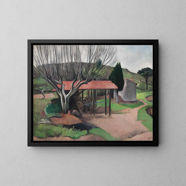 Landschaft Frankreich - Bernard Meninsky — gerahmtes Bild an der Wand