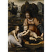 Reproduktion des Gemäldes Madone mit Kind mit Johannes dem Täufer und Lamm - Bernardino Luini