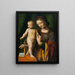 Die Jungfrau mit Kind und einer Taube - Bernardino Luini — gerahmtes Bild an der Wand
