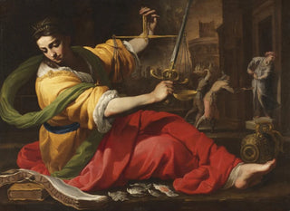Allegorie der Gerechtigkeit - Bernardino Mei — Ansicht des Kunstwerks