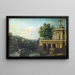 Caprice architectural avec un palais - Bernardo Bellotto — gerahmtes Bild an der Wand