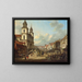 Kirche des Heiligen Kreuzes in Warschau - Bernardo Bellotto — gerahmtes Bild an der Wand