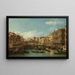 Venedig, der Große Kanal mit der Rialto-Brücke, gesehen von Süden - Bernardo Bellotto — gerahmtes Bild an der Wand