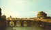 Ansicht des Tibers in Rom mit dem Castel Sant'Angelo - Bernardo Bellotto — Ansicht des Kunstwerks