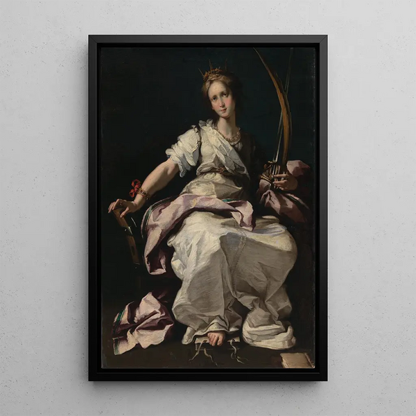 Reproduktion des Gemäldes Sainte Catherine d'Alexandrie - Bernardo Strozzi