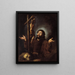 Saint François d'Assise adorant le Crucifix - Bernardo Strozzi — gerahmtes Bild an der Wand