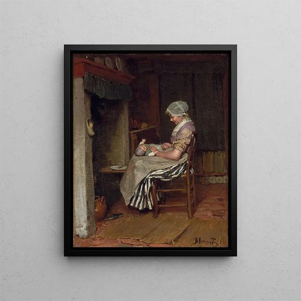 Ein zärtlicher Moment - Bernardus Johannes Blommers — gerahmtes Bild an der Wand