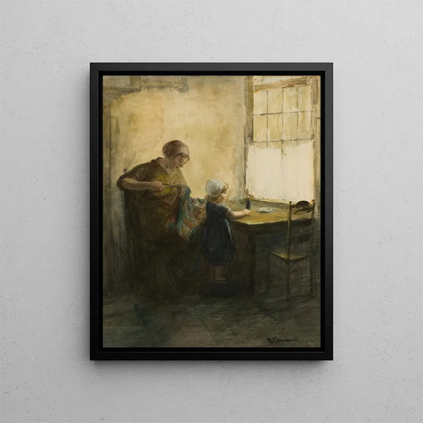Le petit assistant - Bernardus Johannes Blommers — gerahmtes Bild an der Wand