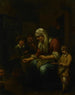 Frau macht Pfannkuchen - Bernardus van Schijndel — Ansicht des Kunstwerks
