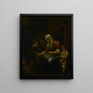 Bernardus van Schijndel - Woman making pancakes.webp