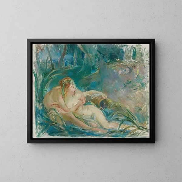 Apollon enthüllt seine Göttlichkeit bei der Schäferin - Berthe Morisot — gerahmtes Bild an der Wand