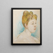 Mademoiselle P - Berthe Morisot — gerahmtes Bild an der Wand