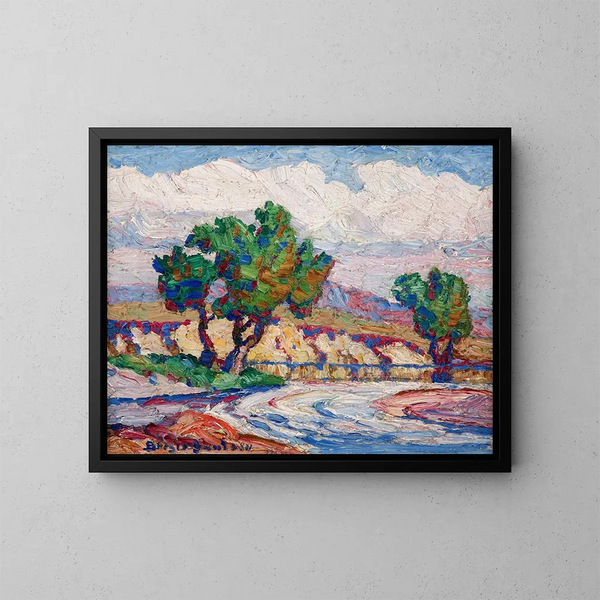 Bach in den Ausläufern des Colorado - Birger Sandzén — gerahmtes Bild an der Wand