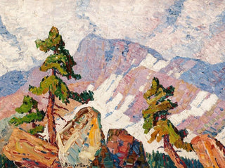 Landschaft der Rocky Mountains - Birger Sandzén — Ansicht des Kunstwerks