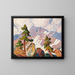 Landschaft der Rocky Mountains - Birger Sandzén — gerahmtes Bild an der Wand