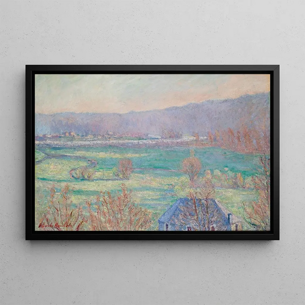 Die blaue Haus in der Nähe von Giverny - Blanche Hoschedé-Monet — gerahmtes Bild an der Wand