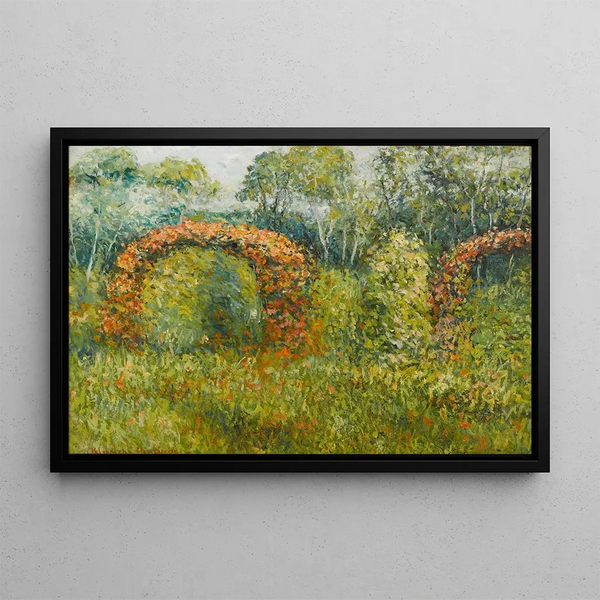 La Roseraie de Giverny - Blanche Hoschedé-Monet — gerahmtes Bild an der Wand