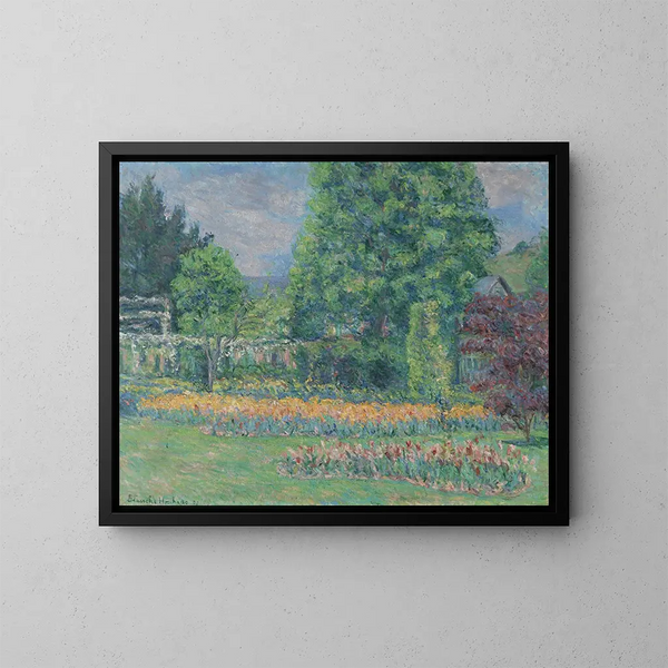 Der Garten von Giverny - Blanche Hoschedé-Monet — gerahmtes Bild an der Wand