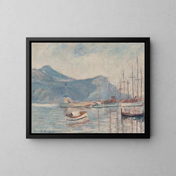 Die Schiffe im Hafen - Blanche Hoschedé-Monet — gerahmtes Bild an der Wand