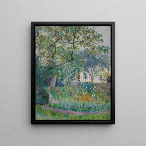 Ein Gartenecke - Blanche Hoschedé-Monet — gerahmtes Bild an der Wand
