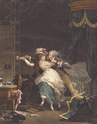 Bonnemain family member after PhilibertLouis Debucourt - La Rose Mal Defendue The Poorly Defended Rose.webp