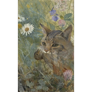 Bruno Liljefors - A Cat with a Young Bird in its Mouth.webp
