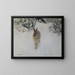 Hase im Winter - Bruno Liljefors — gerahmtes Bild an der Wand