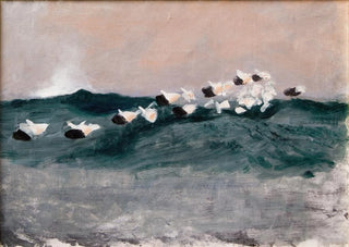Bruno Liljefors - Sketch for Eider Ducks Flying in Formation.webp