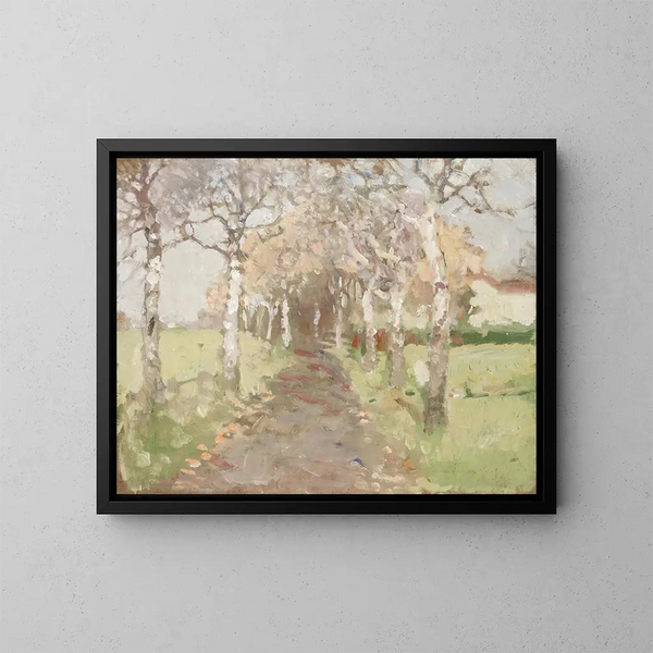 Avenue des bouleaux à Bad Aibling - Brynolf Wennerberg — gerahmtes Bild an der Wand