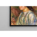 Reproduktion des Gemäldes Büste einer Frau, Strohhut mit Verzierung - Pierre-Auguste Renoir